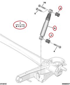 Stötdämpare Bak Original Jumpy Scudo Expert II III 9806036380 Stötdämpare Bak Original Jumpy Scudo Expert II III 9806036380