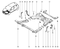 Fäste, Konsol Ny Renault Clio 4 543171370R