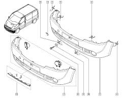 Skyddshatt Fram Original Trafic II Primastar Vivaro 7701066114
