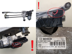 Torkarmekanik Peugeot 308 2 9810327980 0390241587 Bosch 1317
