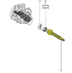 Växellådans huvudaxel Ny Original Renault Clio III Twingo JH3 6001548614