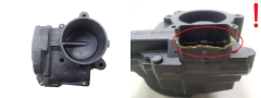 Spjällhusventil V757669780-04 A2C53279370 PSA Mini 1600