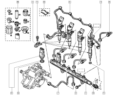 Insprutarhållare Skruvar Original Renault Nissan 1.9 dCI 8200640863