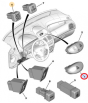 Varningsblinkers Original Citroen Peugeot 206 6554L1