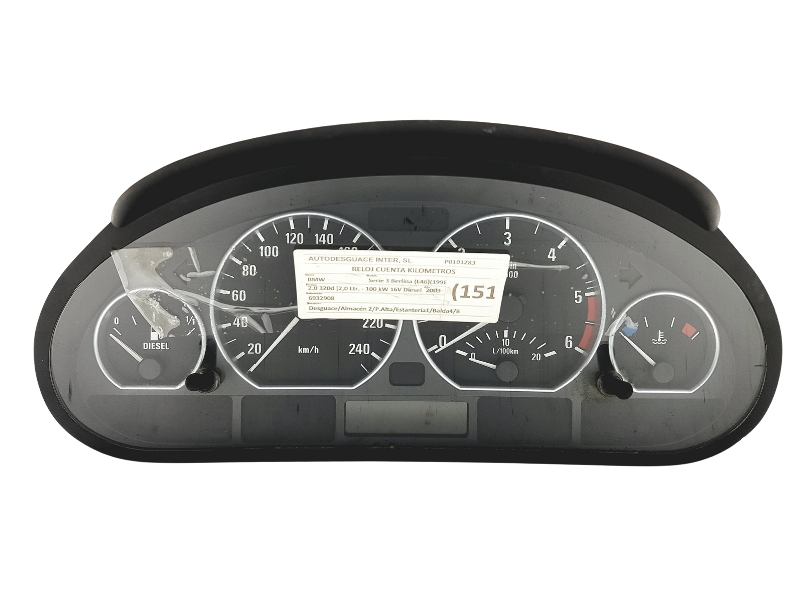 Hastighetsmätare BMW 3 E46 6211 6932908 0263639128 51409 main product photo