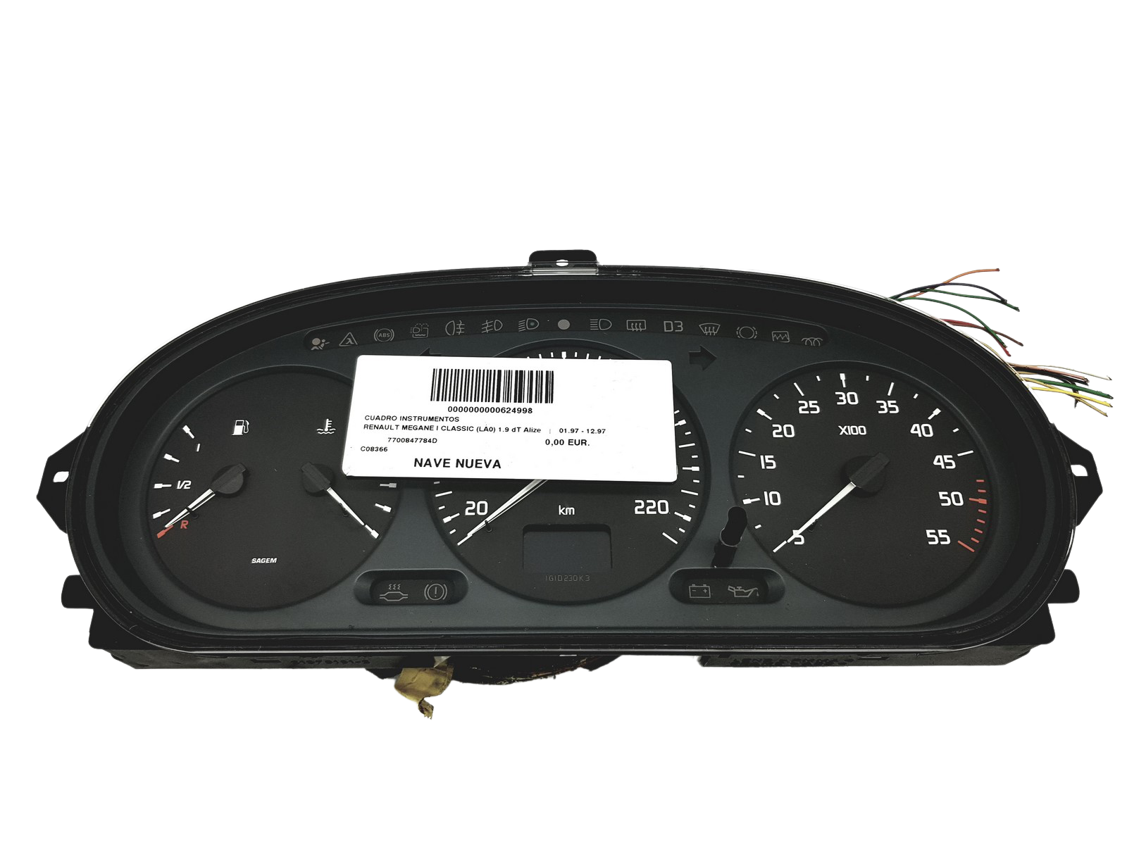 Hastighetsmätare Renault Megane 1 Scenic 1 7700847784 D 51756 main product photo