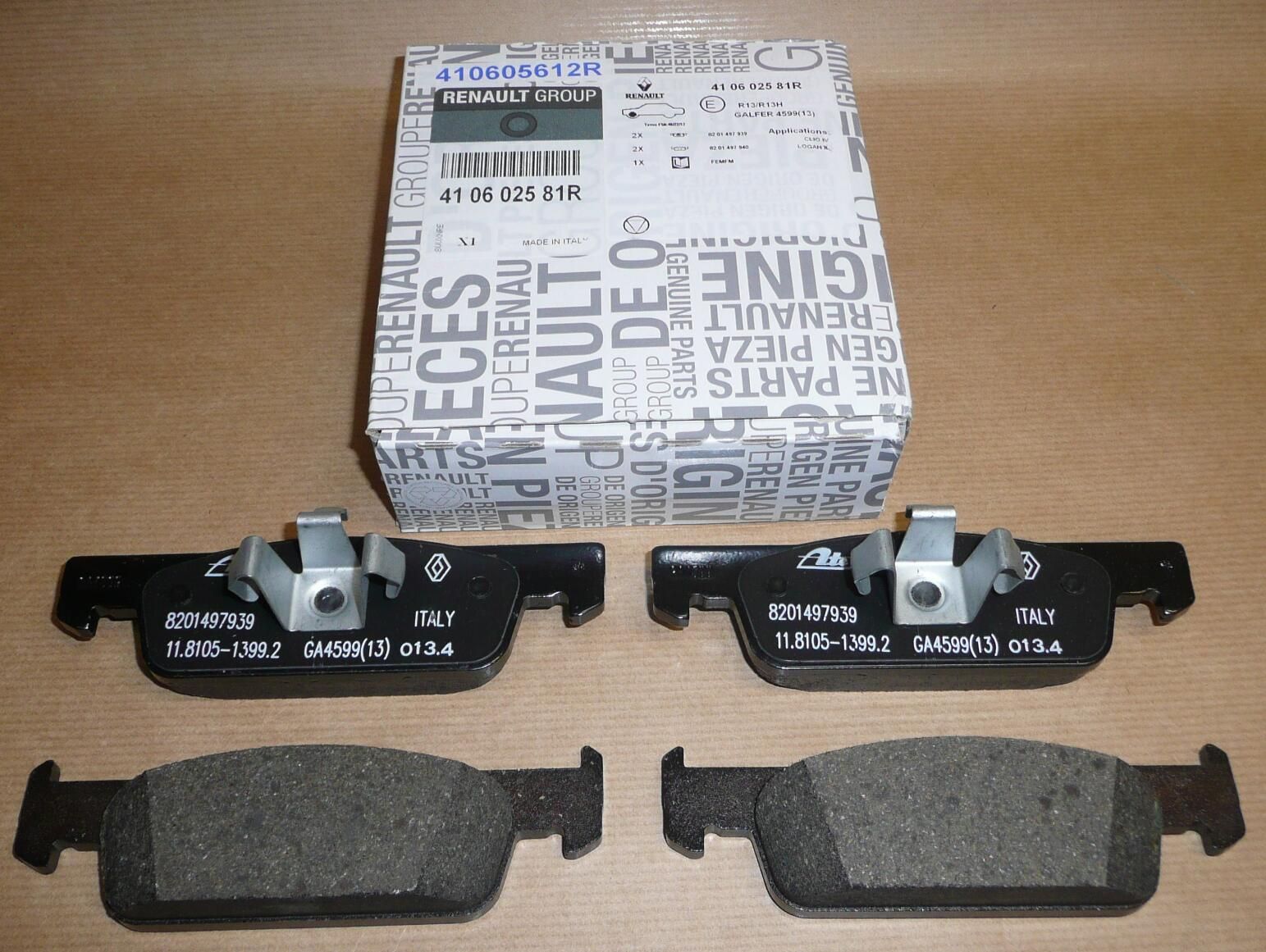 Bromsbelägg Fram 410605612R Renault Dacia Original main product photo