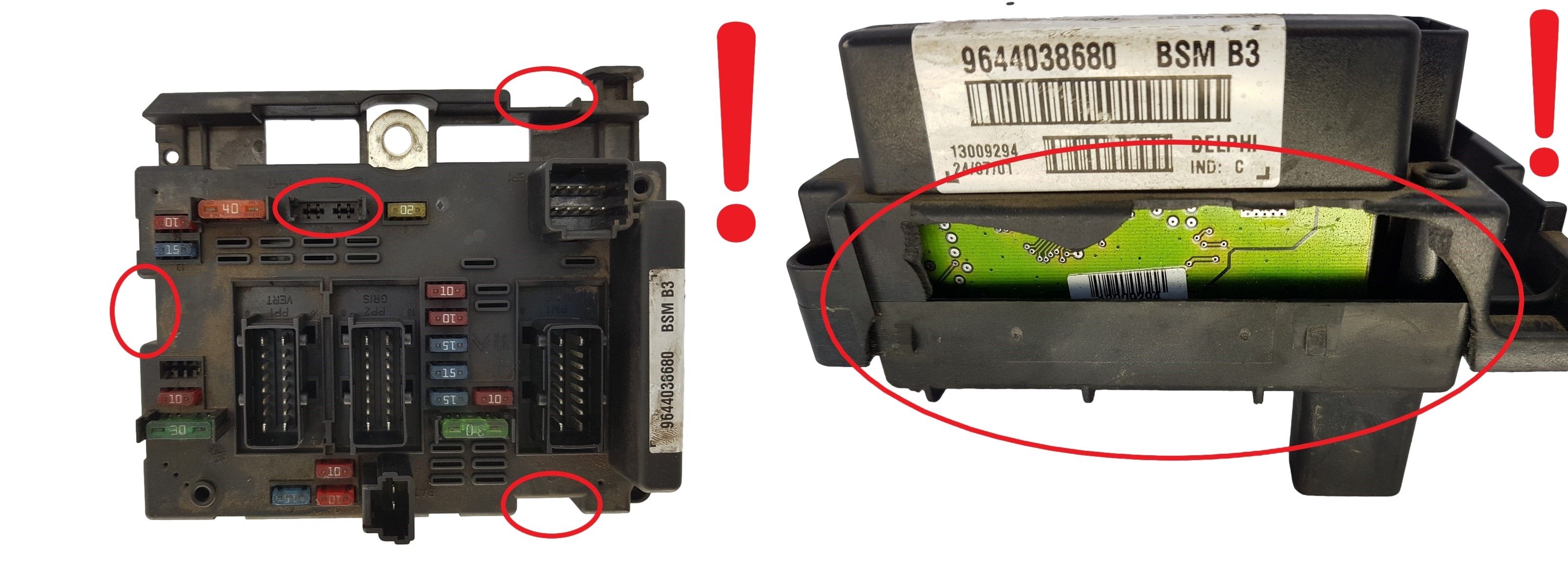 Styrenhet BSM B3 9644038680 PSA Delphi 1503 main product photo