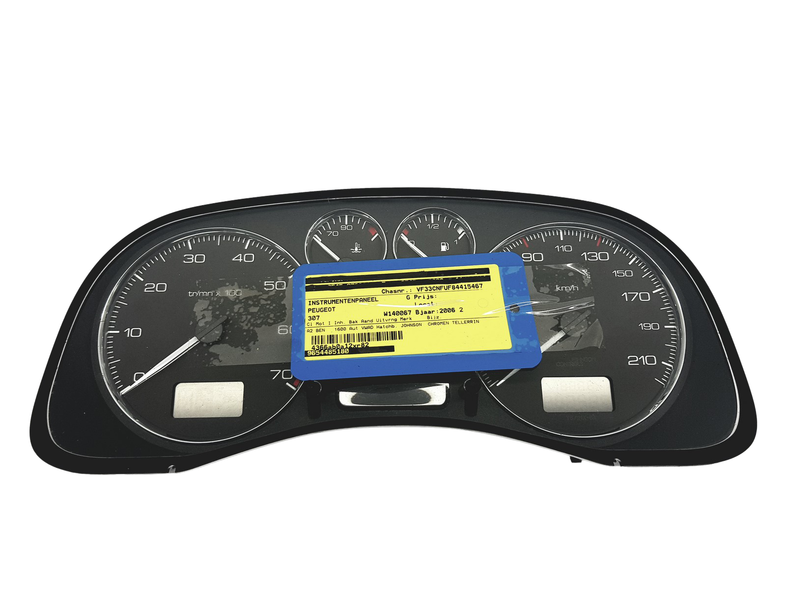 Varvräknare Peugeot 307 9654485180 A01 main product photo
