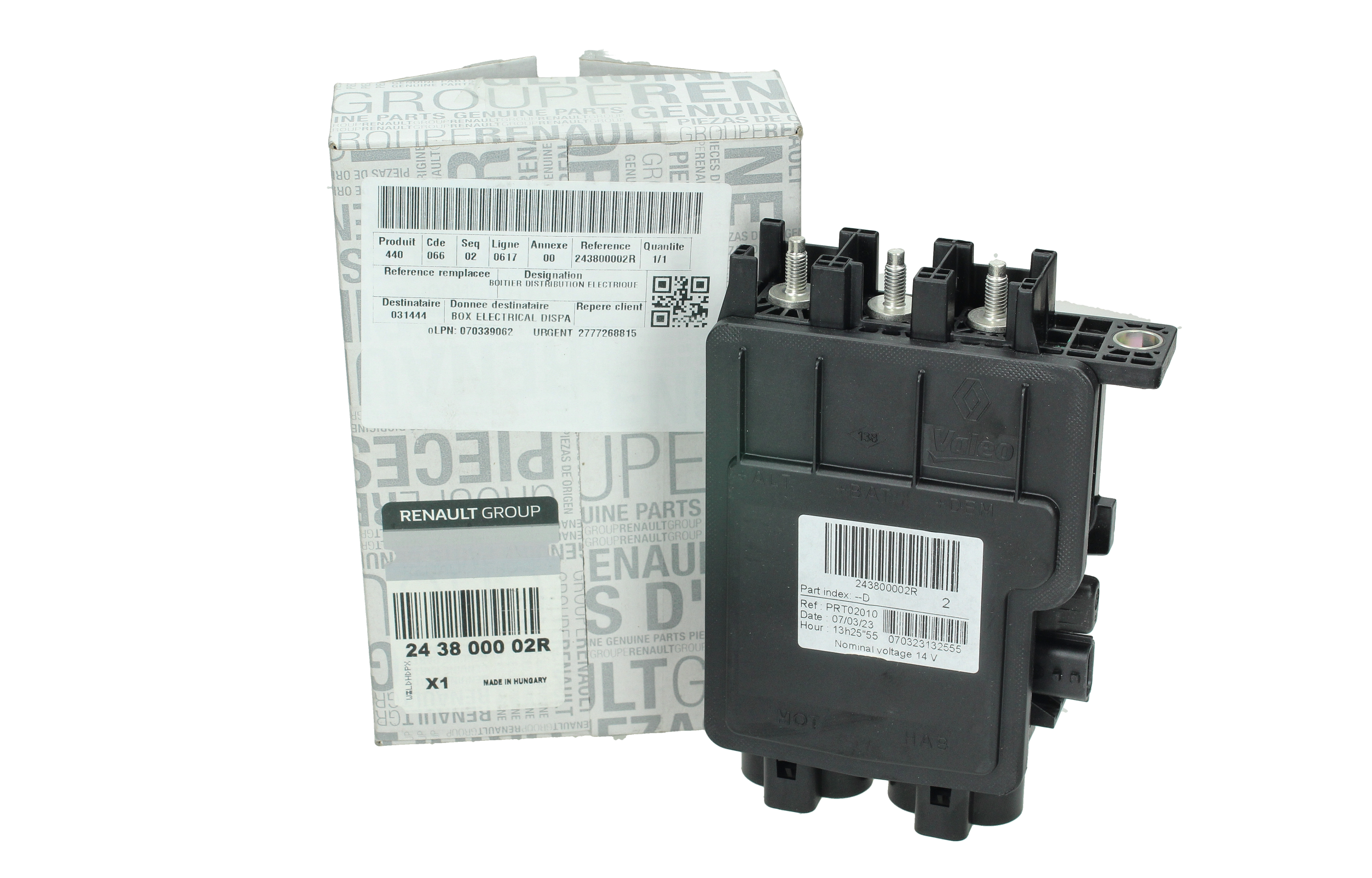 Säkringsbox Ny Original 243800002R Renault main product photo