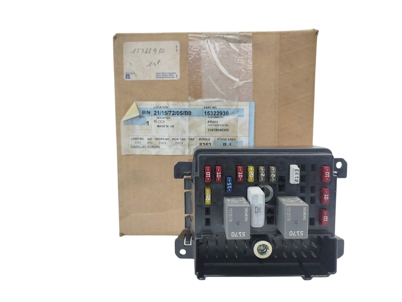 Säkringsbox Ny Original Oldsmobile Chevrolet 15322930 GM main product photo