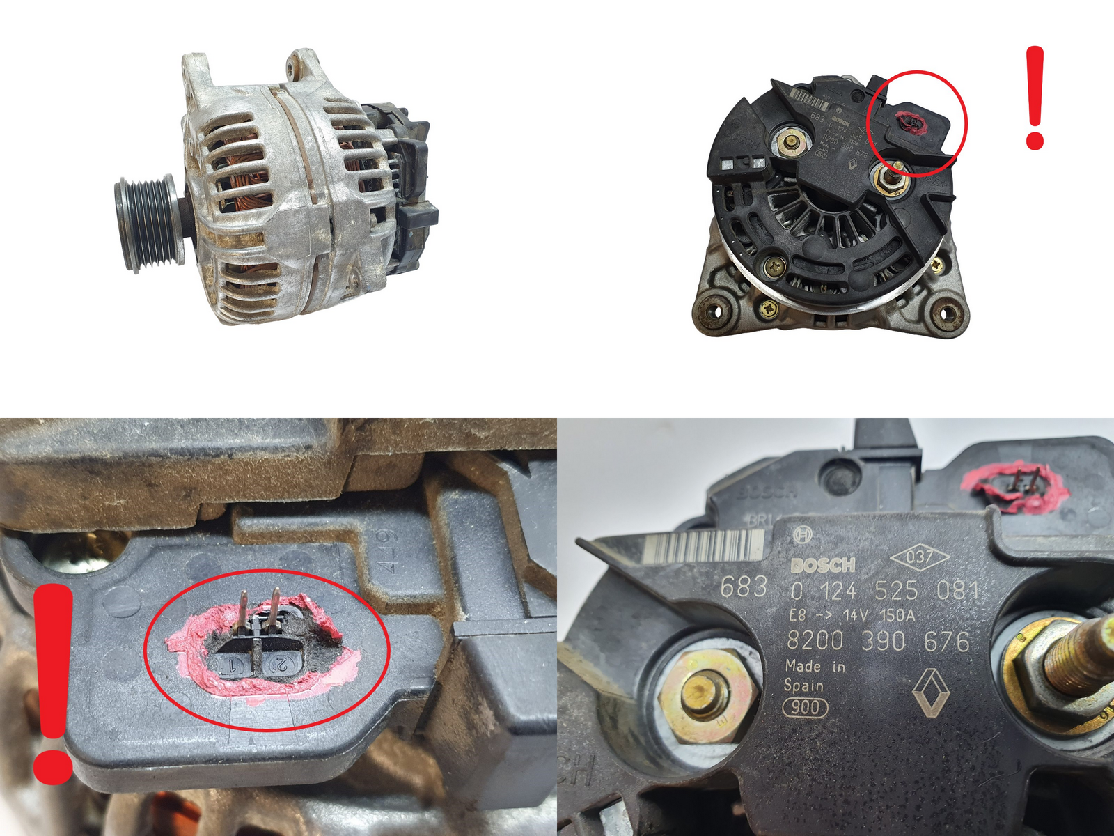 Generator 8200390676 0124525081 150A Bosch Renault main product photo