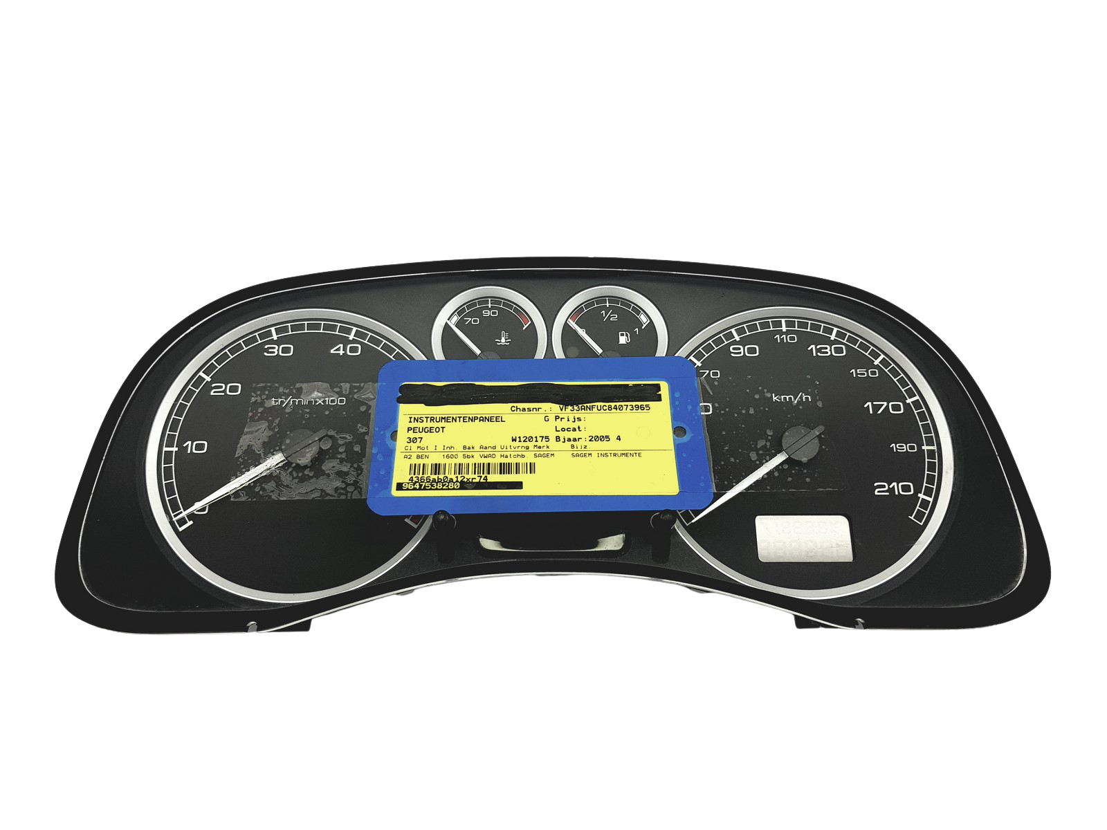 Varvräknare Peugeot 307 9647538280 A01 49367 main product photo