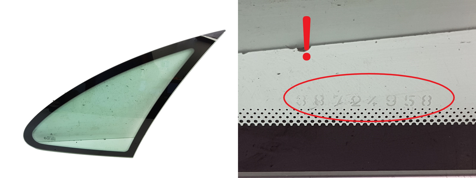 Karossfönster Höger Bak Citroen Xsara Picasso Saint-Gobain DOT211 M89 AS2 main product photo