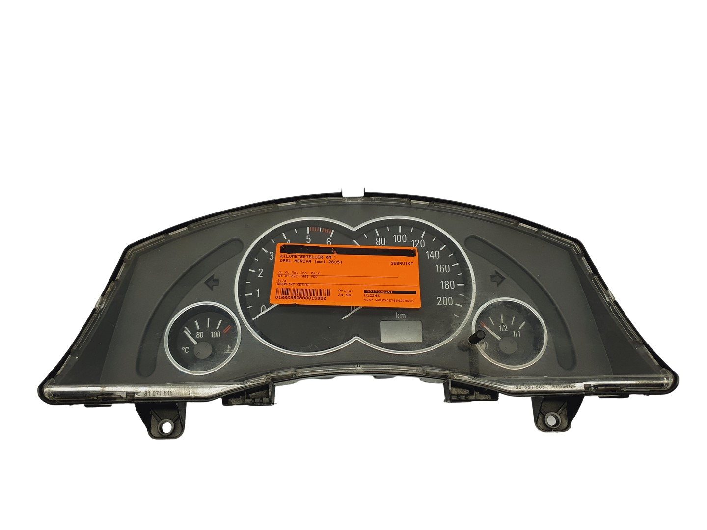 Varvräknare Opel Meriva 13173381XT 110080162026 60970 main product photo