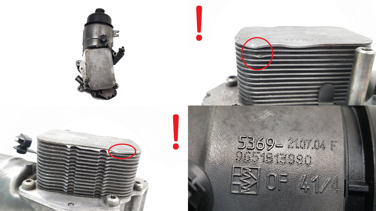 Oljefilternhus 9651813980 1103P0 1.6 HDI TDCi Citroen Peugeot Ford main product photo