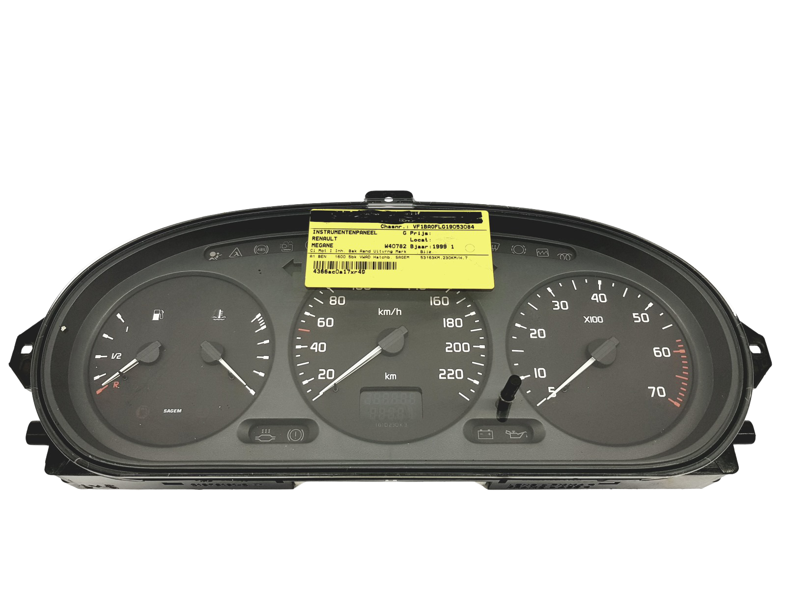 Hastighetsmätare Renault Megane 1 Scenic 1 21578161-2 46094 main product photo