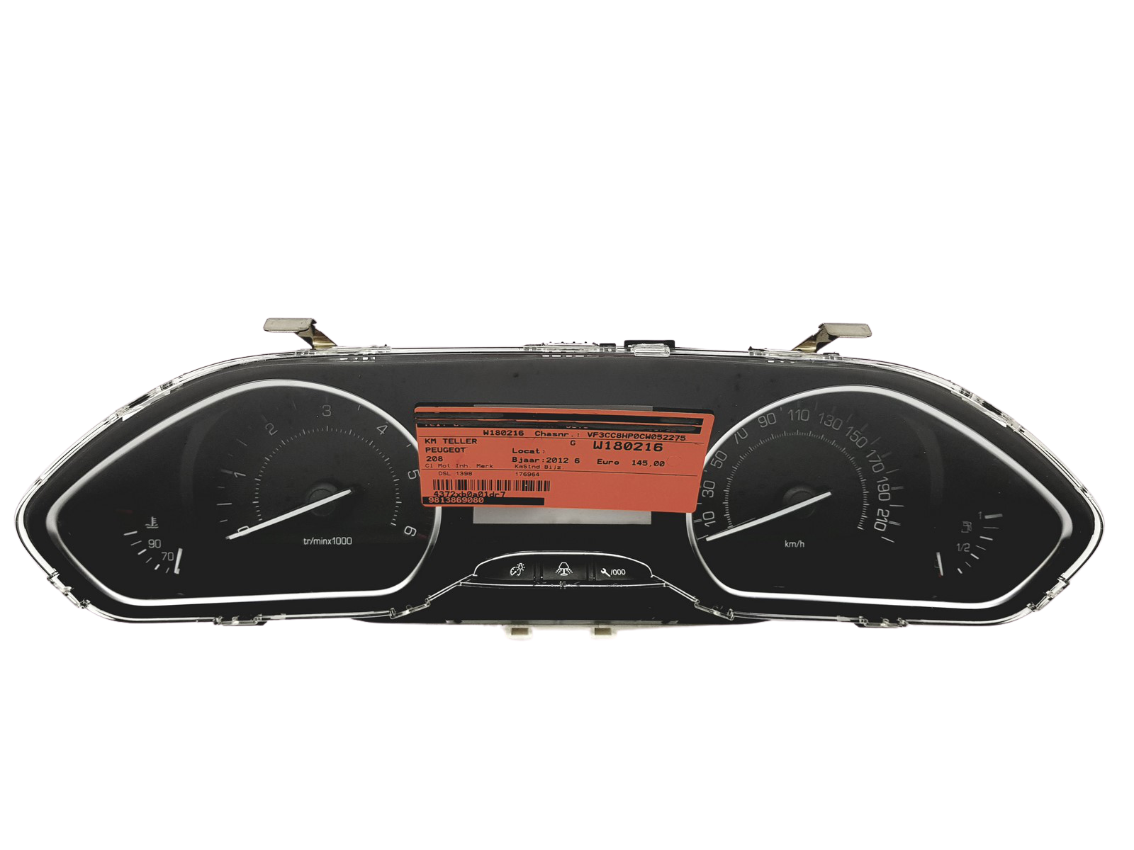 Hastighetsmätare Peugeot 208 9675182780 D 32455 main product photo
