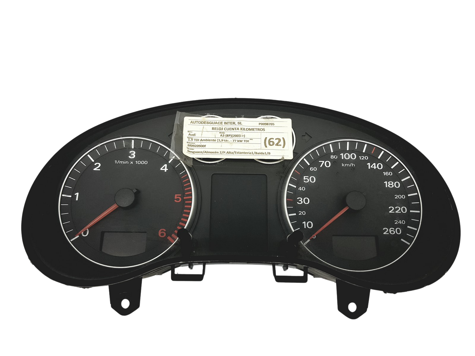 Varvräknare Audi A3 8P 8P0920900F 110080296003 51410 main product photo